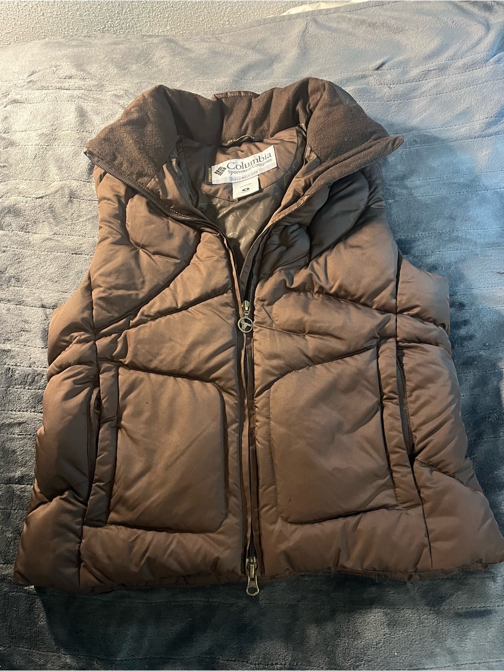 Columbia Brown Quilted Puffer Vest